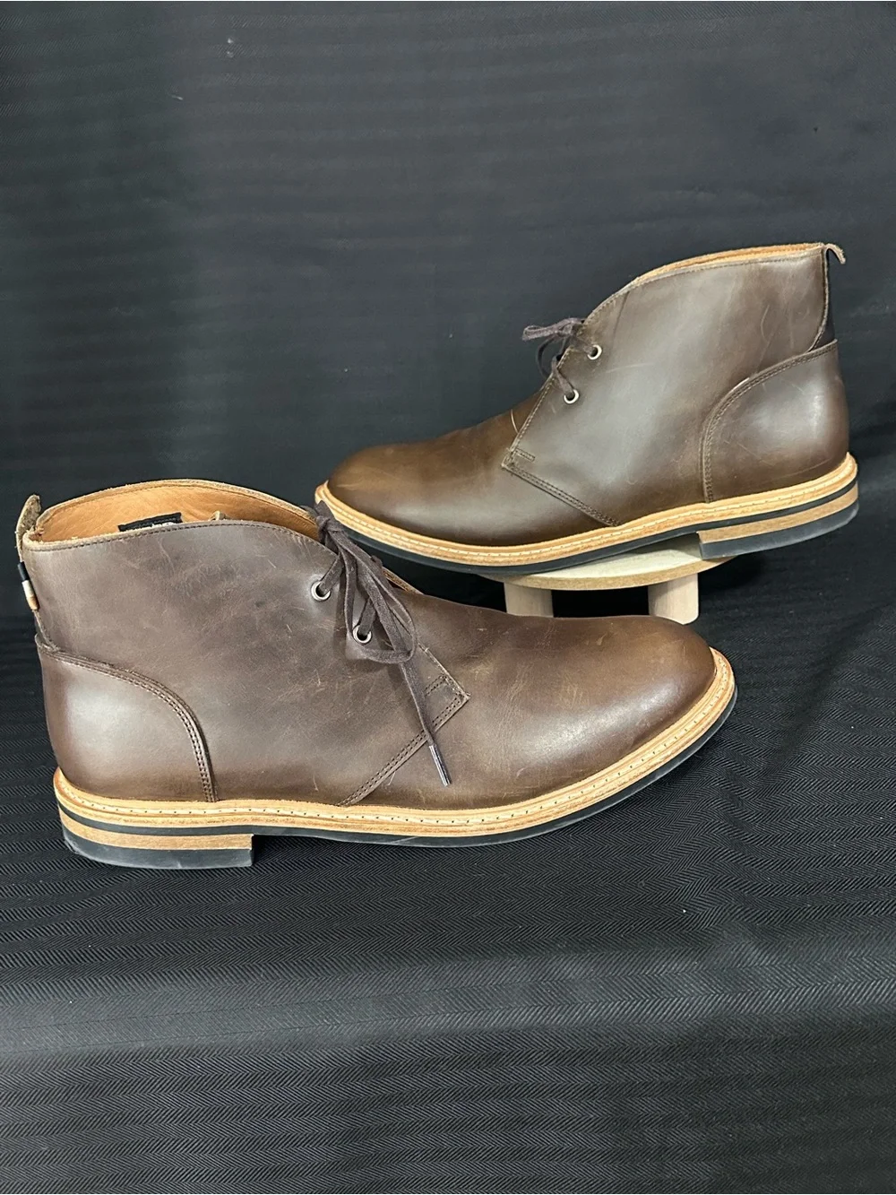 Allen Edmonds Chandler Chukka Boots Men’s 11.5E Brown Leather Teak 👞✨